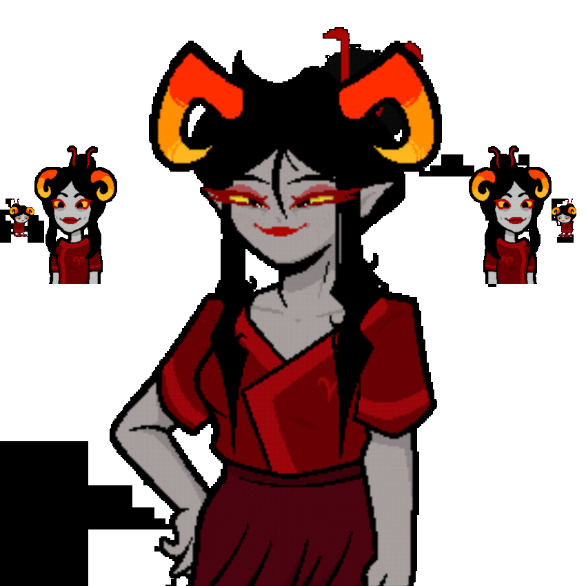 2025 animated damara_megido dancestors freckles fullres iceflower99 image_manipulation jaggy_lines solo sprite_mode starter_outfit talksprite transparent wut