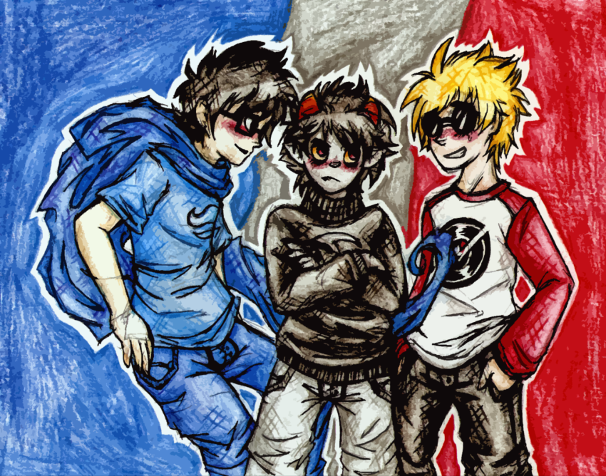 blush breath_aspect communism dave_strider godtier hammertime heir iroxykun john_egbert karkat_vantas multishipping redrom shipping zodiac_symbol