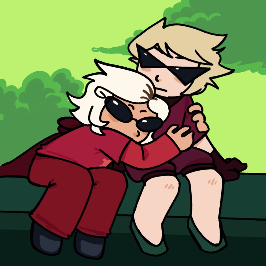 2025 clouds dave_strider dirk_strider fullres godtier heart_aspect hug knight land_of_tombs_and_krypton maekammy panel_redraw prince sitting time_aspect transtuck