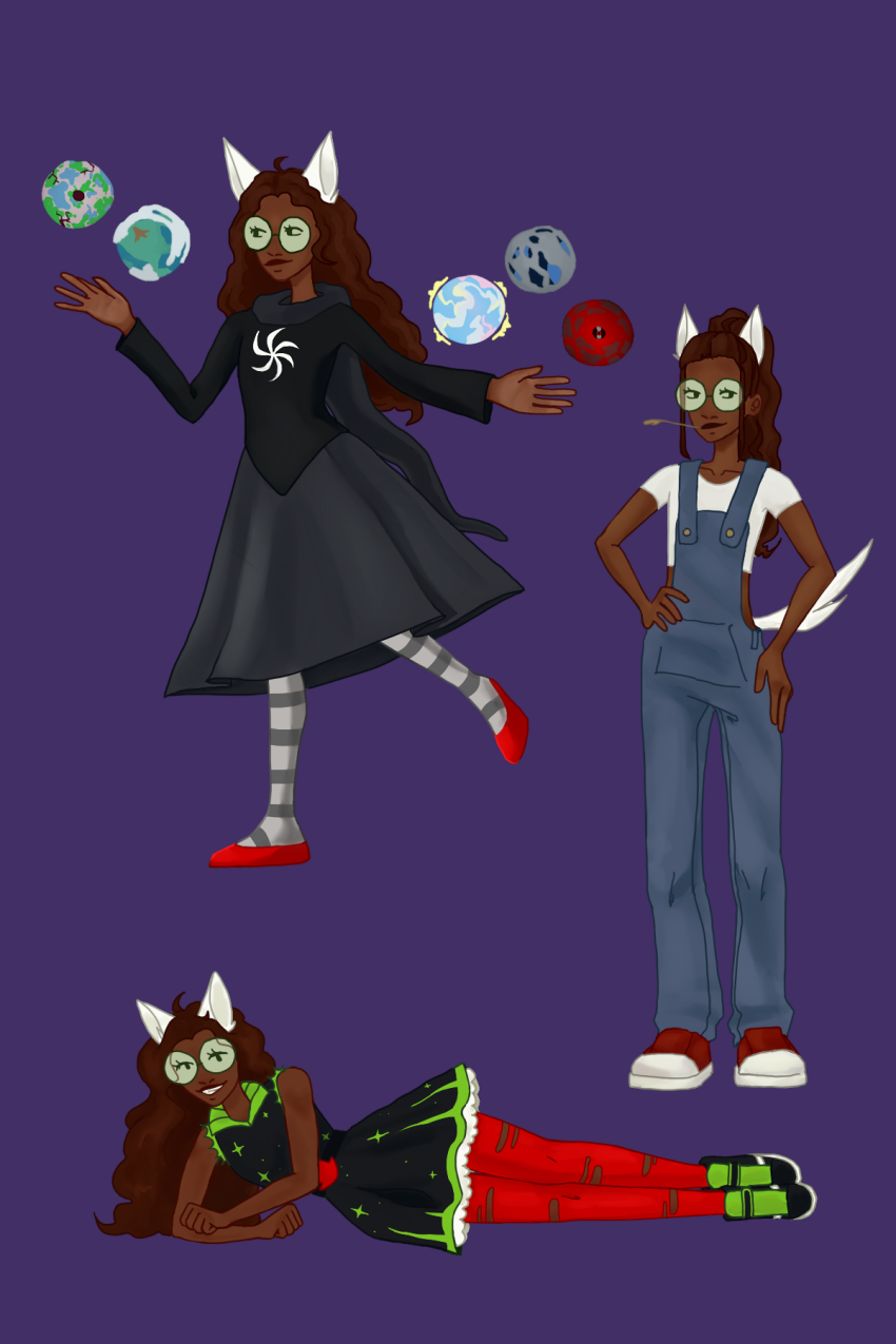 animal_ears casual dogtier galaxxaii godtier jade_harley land_of_frost_and_frogs land_of_heat_and_clockwork land_of_light_and_rain land_of_wind_and_shade multiple_personas skaia solo space_aspect witch