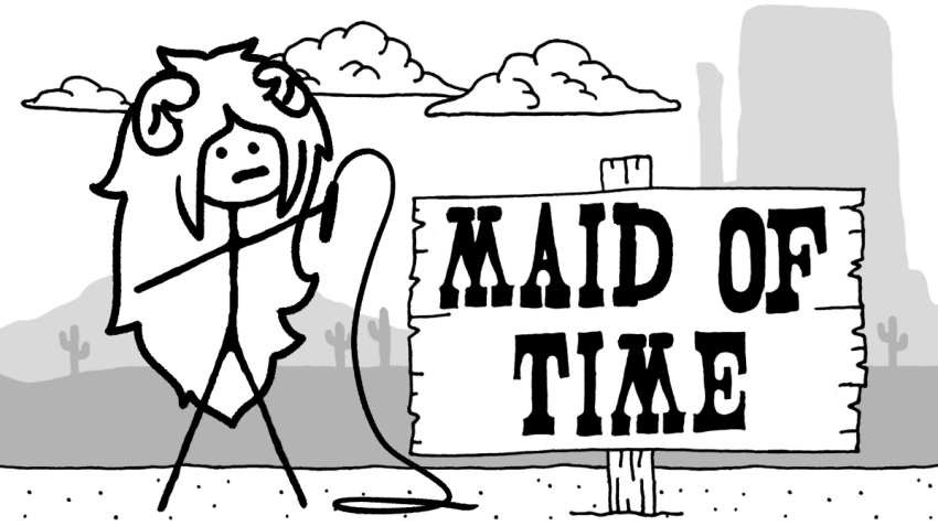 2026 aradia_megido clouds dailyaradia fullres grayscale image_manipulation kingdom_of_loathing monochrome solo text weapon whip