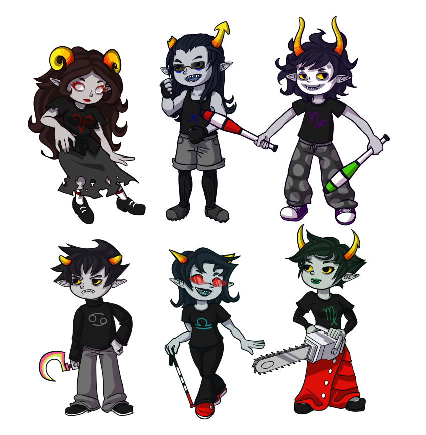 2013 aradia_megido chainsaw dead_aradia deuce_clubs equius_zahhak fullres gamzee_makara homes_smell_ya_later juneru kanaya_maryam karkat_vantas starter_outfit terezi_pyrope walking_cane