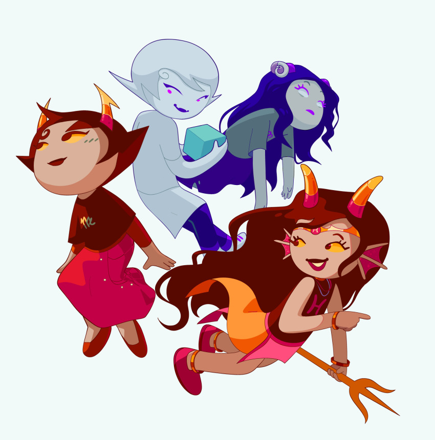 2023 aradia_megido calware dead_aradia feferi_peixes kanaya_maryam limited_palette no_glasses perfectly_generic_object psidon's_entente roxy_lalonde starter_outfit