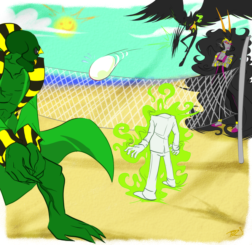 2012 ancestors arms_crossed bec_noir body_modification cairo_overcoat cherubim clouds doc_scratch fullres her_imperious_condescension jack_noir lord_english midair ocean sovereign_slayer sports starter_outfit summer xanaductor