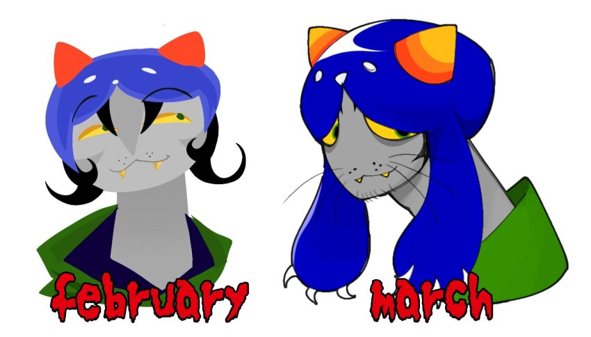 1ins0mniac 2026 art_dump cat_hat facial_hair freckles fullres nepeta_leijon profile solo starter_outfit text