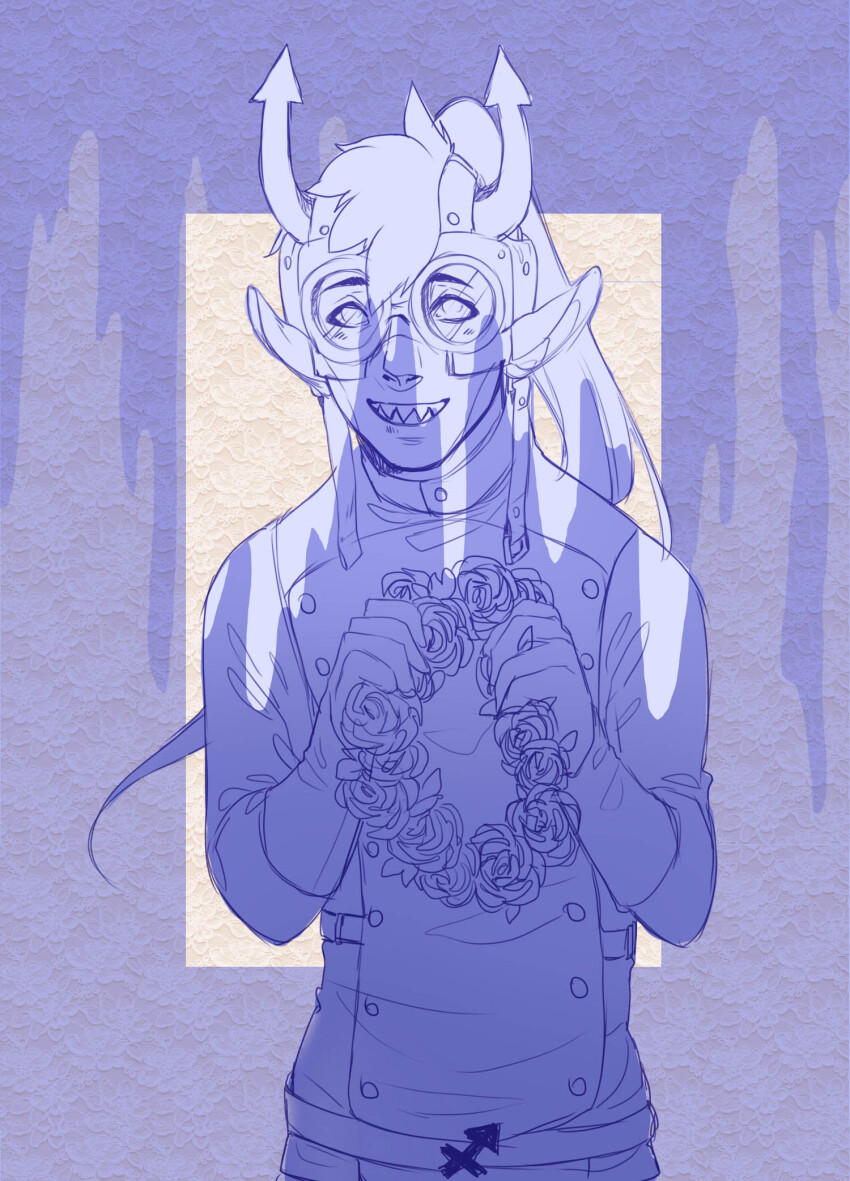 2013 animal_ears dancestors dream_ghost flower_crown flowers fullres horuss_zahhak madcarnival monochrome solo starter_outfit