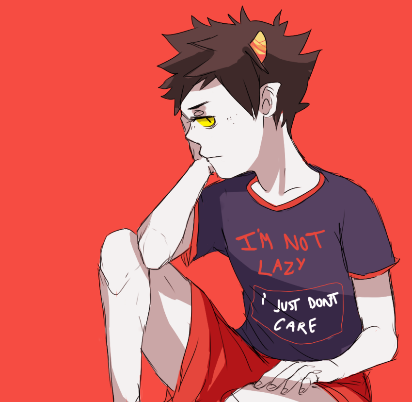 2013 casual cremena freckles fullres karkat_vantas pajamas profile solo text