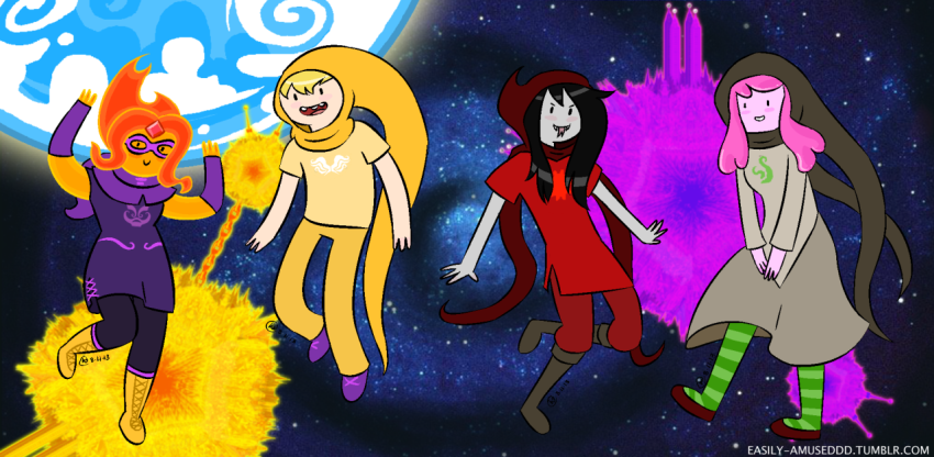 adventure_time crossover derse easily-amuseddd godtier heir hope_aspect life_aspect midair prospit rage_aspect rogue skaia stars thief time_aspect witch