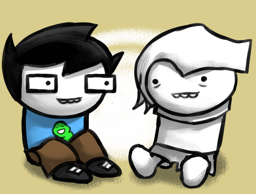 2026 blahjeeghr blue_slime_ghost_shirt claw_hammer fullres humanized john_egbert native_source sitting starter_outfit