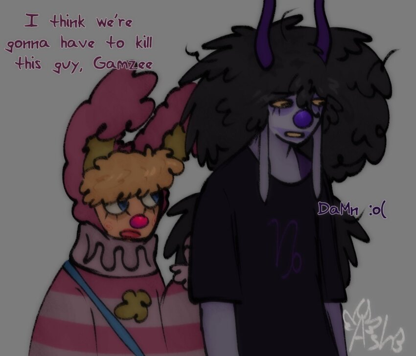 2023 crossover gamzee_makara idiot_draws meme popee_the_performer starter_outfit text