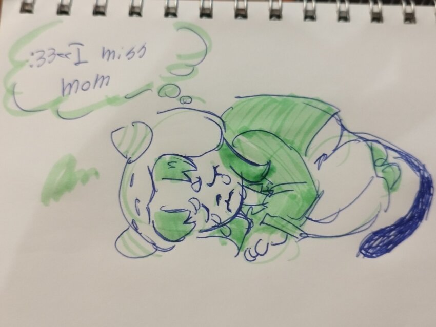 2026 cat_hat crying emoticon fullres lying nepeta_leijon selimbie sketch solo starter_outfit text thought_balloon