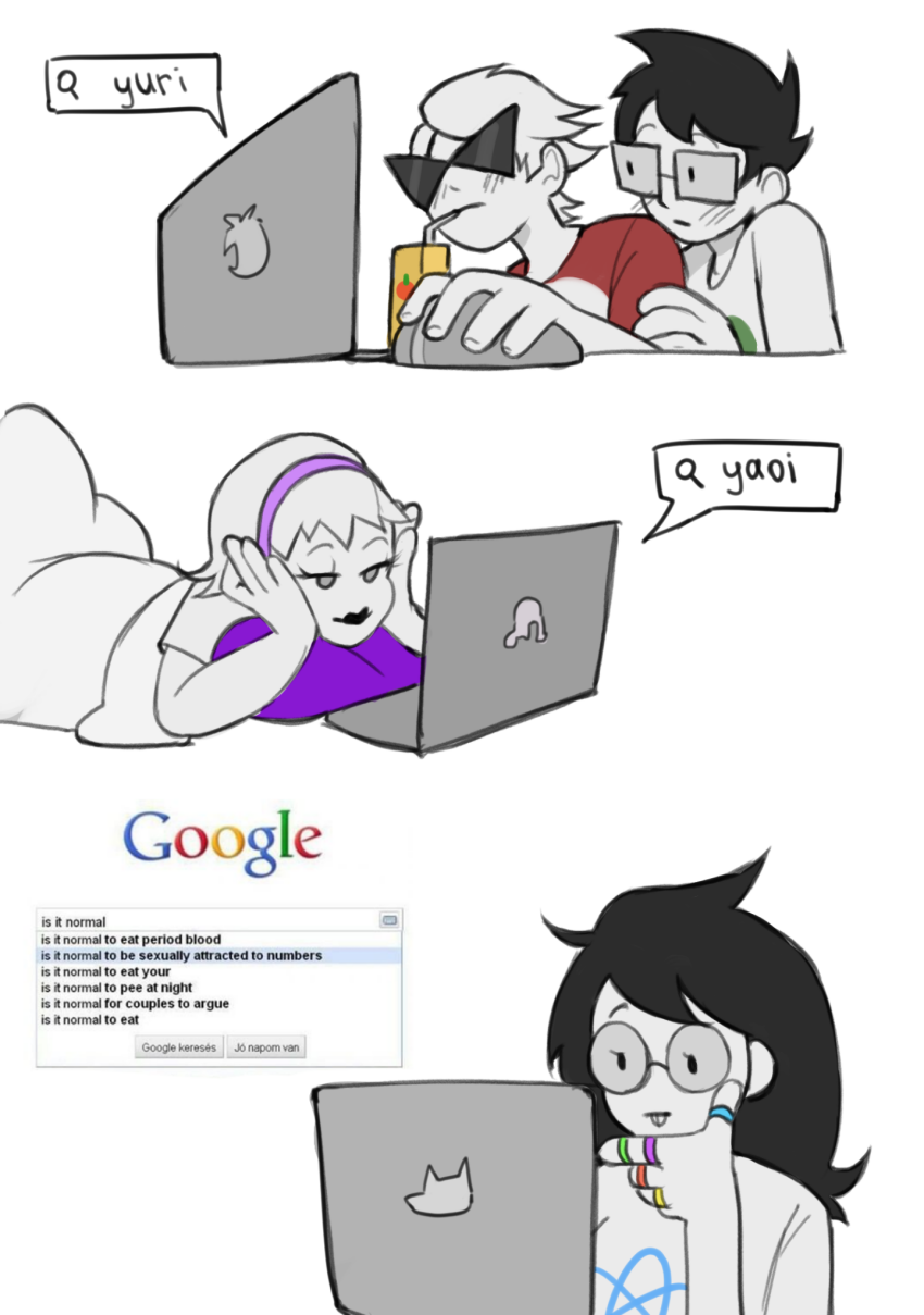 2025 apple_juice beta_kids blush comic computer dave_strider fullres google hellgate-art jade_harley john_egbert lying meme on_stomach red_baseball_tee reminders rose_lalonde starter_outfit text the_truth velvet_pillow