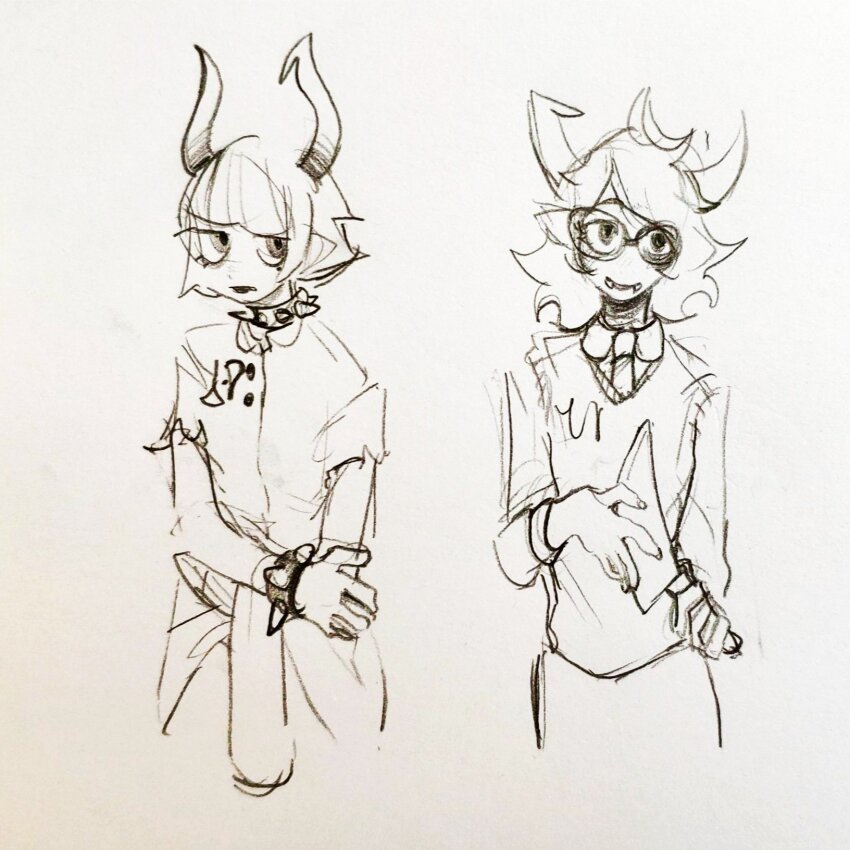 2019 classicteacup daraya_jonjet fullres grayscale hiveswap knife lynera_skalbi pencil sketch starter_outfit weapon