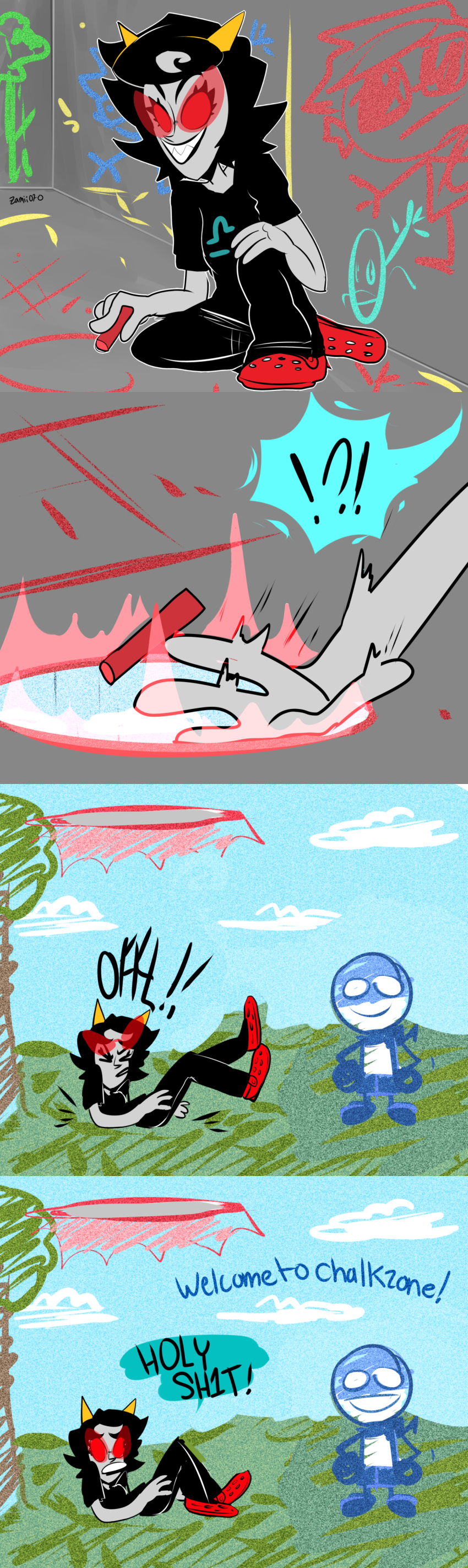 ! ? chalk chalkzone clouds comic crossover dave_strider deleted_source moved_source terezi_pyrope trees zamii070