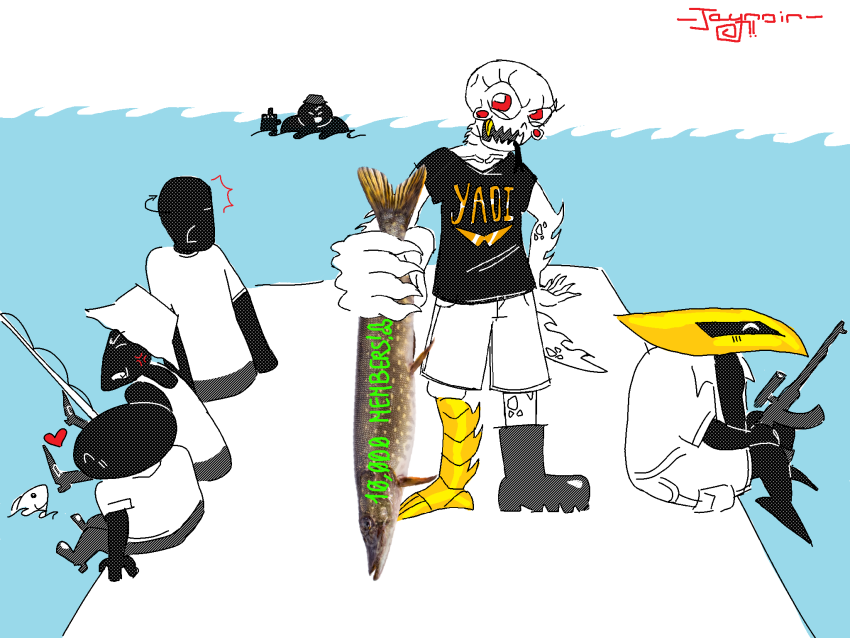 10k_member_celebration_event 2025 aimless_renegade ar artificial_limb black_rifle blush caliborn casual cd clubs_deuce dd diamonds_droog fish fullres gun hb heart hearts_boxcars jack_noir jaggy_lines jaynoir limited_palette midnight_crew no_shirt ocean profile sitting spades_slick text the_finger