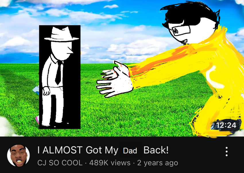 1s_th1s_you 2025 cavernclaw clouds dad dreamself fullres image_manipulation jaggy_lines john_egbert meme parody sprite_mode text youtube