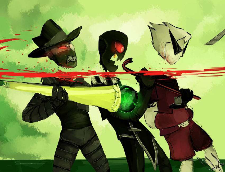 2016 agent_uniform artificial_limb blood clouds dead decapitation dirk_strider eyepatch fullres godtier golden_cuestaff heart_aspect jack_noir juju_breaker land_of_tombs_and_krypton multiple_personas panel_redraw prince retroscofflaws roboslick spades_slick starter_outfit unbreakable_katana union_jack