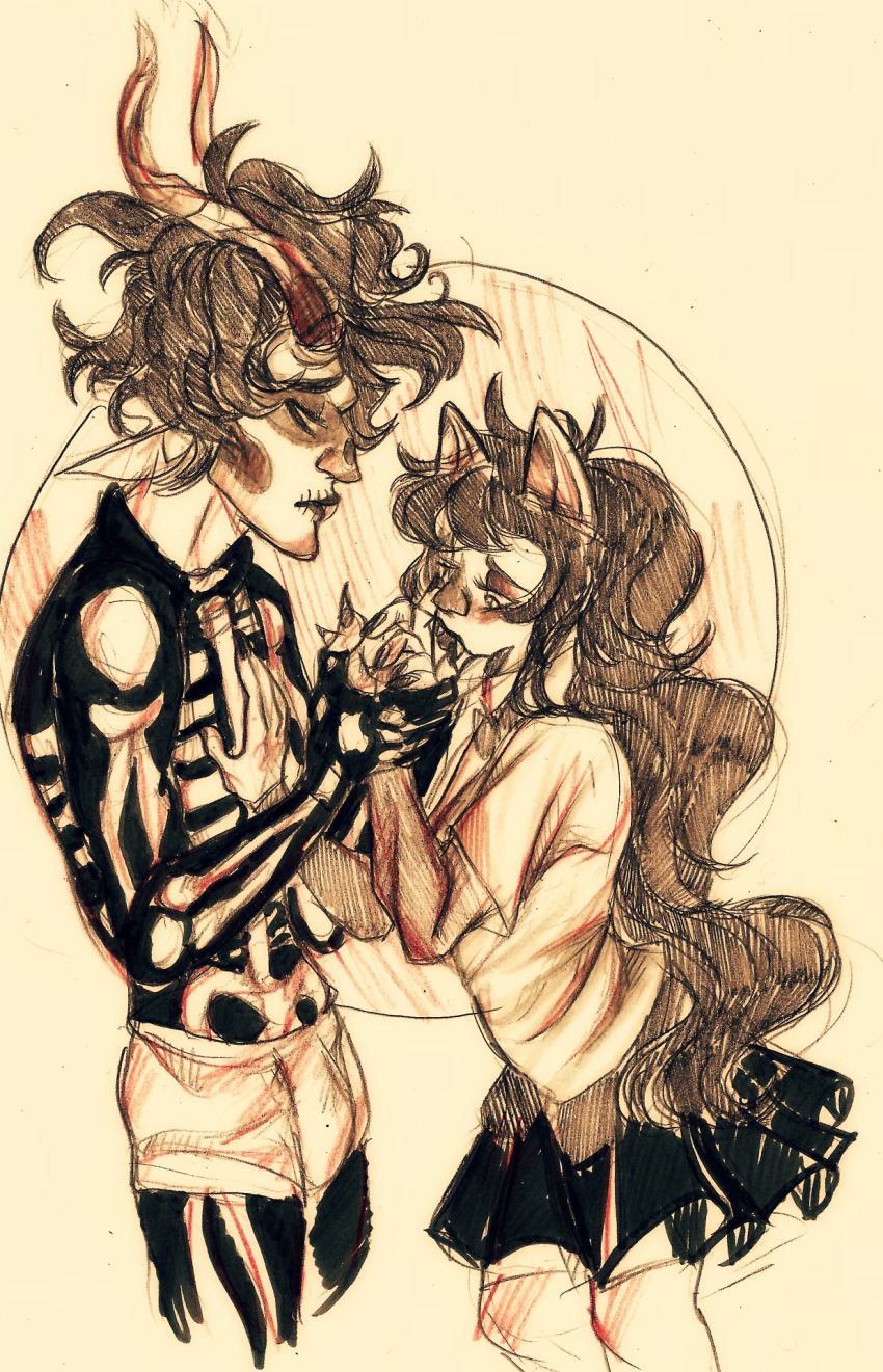 dancestors dream_ghost holding_hands kristall-droppar kurloz_makara meulin_leijon monochrome redrom rydas_and_ninjettes shipping