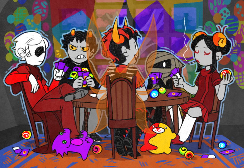 2015 back_angle card damara_megido dancestors dream_ghost fiduspawn flash_asset fullres godtier host_plushie knight rufioh_nitram scalemates sitting smoking starter_outfit time_aspect wayward_vagabond wv xamag