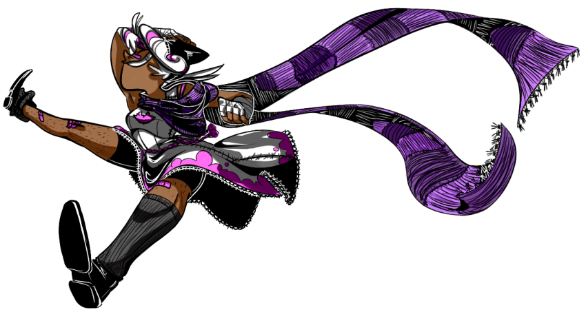 casual fashion hat midair moondeertribe roxy's_striped_scarf roxy_lalonde solo transparent