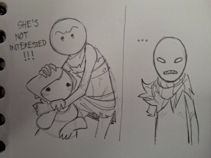 ... 2025 amputation archagent blush fullres grayscale harlequin_uniform hug jack_noir ms_paint pencil peregrine_mendicant pm sovereign_slayer starter_outfit szkraft220 text the_truth