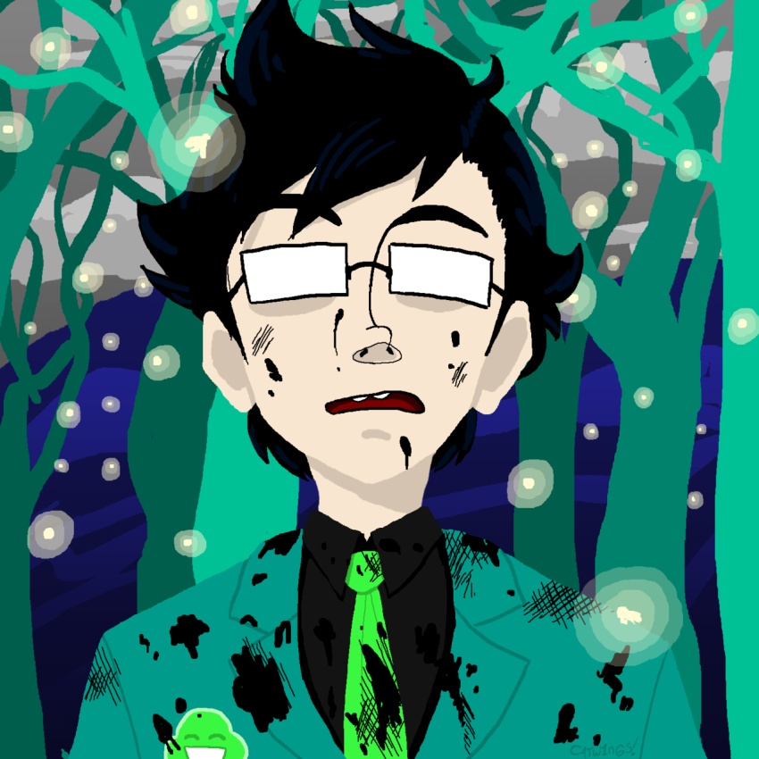 catw1ngs dream_ghost headshot john_egbert land_of_wind_and_shade panel_redraw solo wise_guy_slime_suit