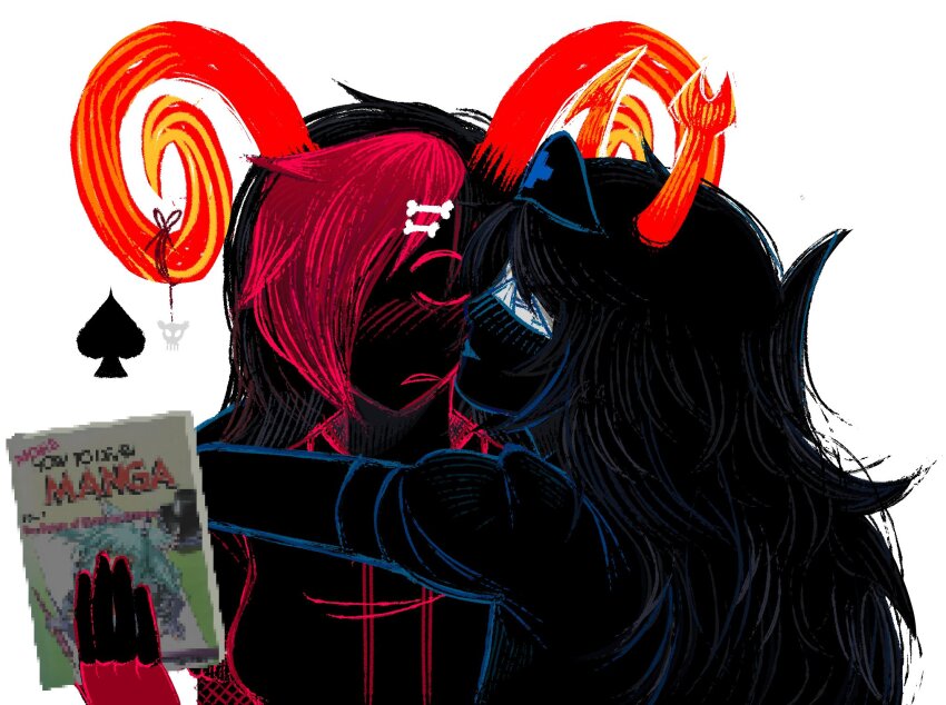 2025 ancestors aracndsgrip beforus_ancestors blackrom blindfold blush fullres how_to_draw_manga_book lamplady_swansong near_kiss ship_name_needed shipping silhouette skulls spade starter_outfit the_rankmaid web