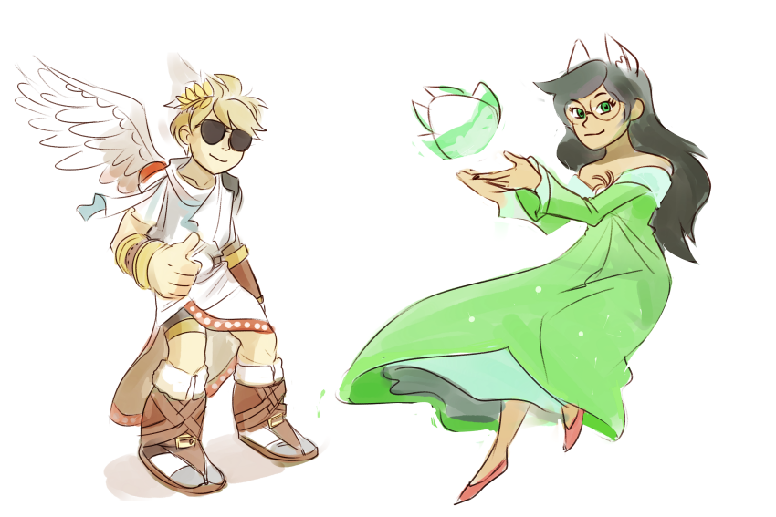 2015 becquerel crossover dave_strider dogtier fullres jade_harley kid_icarus mario midair nintendo paperseverywhere super_smash_bros thumbs_up