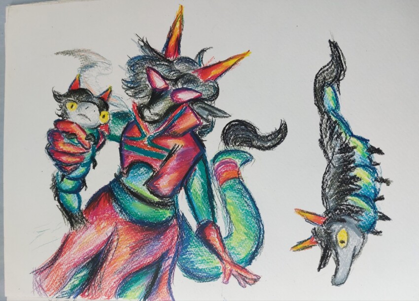 2026 ancestors animalstuck anthro carrying fullres grubs lasloser-mc-useless neophyte_redglare no_glasses pyropes seeing_terezi starter_outfit terezi_pyrope