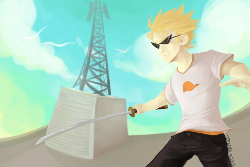 clouds dirk_strider seagulls solo starter_outfit stewna unbreakable_katana