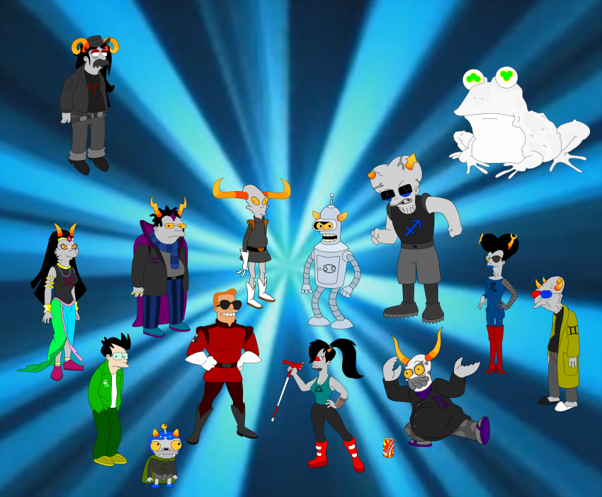 2011 aradia_megido artificial_limb becquerel crossover dead_aradia dragon_cane equius_zahhak eridan_ampora eyepatch feferi_peixes fullres futurama gamzee_makara john's_vriska_outfit john_egbert karkat_vantas nepeta_leijon robit54 sollux_captor starter_outfit tavros_nitram terezi_pyrope vriska_serket