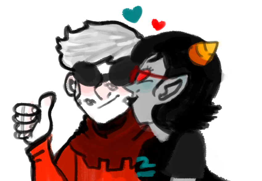 coolkids dave_strider godtier heart kiss knight redrom shipping sidlepigle terezi_pyrope