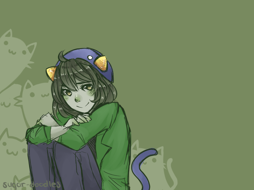 arms_crossed cats nepeta_leijon request sitting solo sugar-doodles