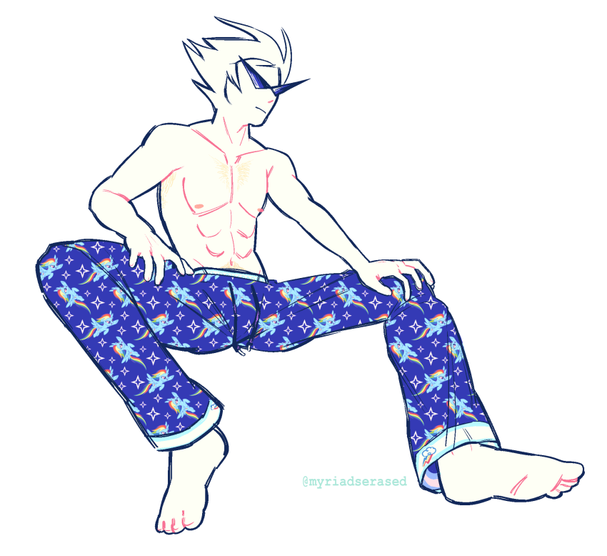 2026 barefoot body_hair dirk_strider fullres my_little_pony myriadserased no_shirt solo