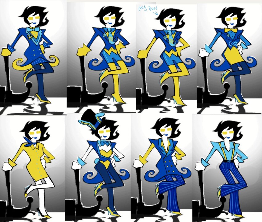 2026 candy_timeline casual fashion flowers formal fullres hat homestuck:_beyond_canon image_manipulation jaggy_lines john_egbert june_egbert ropponging solo text warhammer_of_zillyhoo