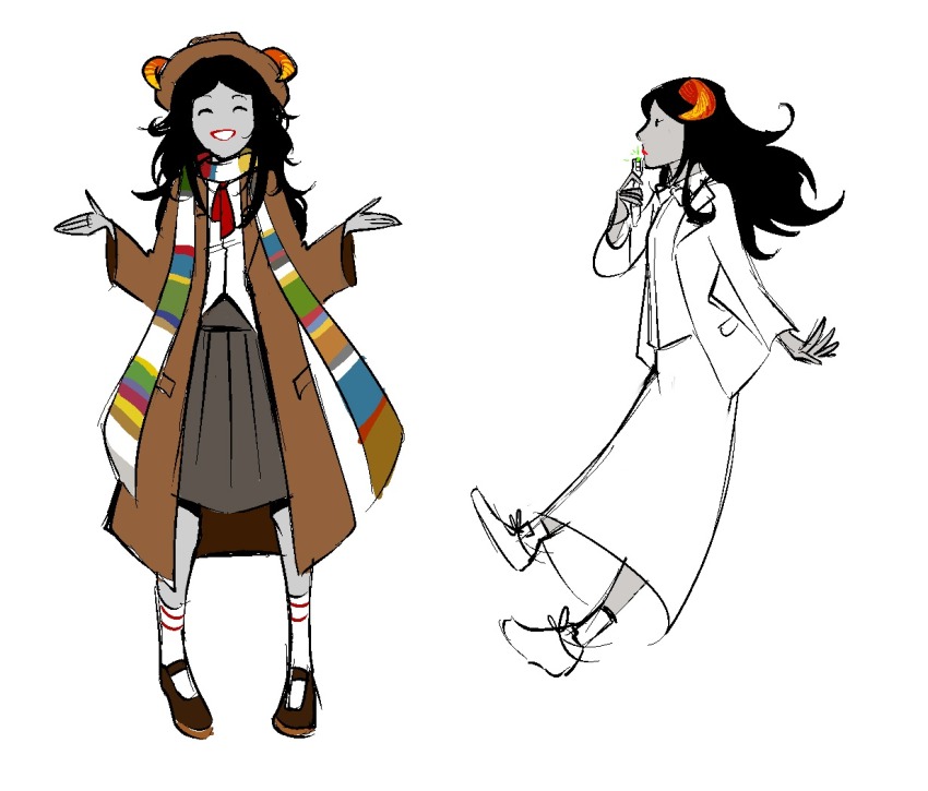 aradia_megido art_dump cosplay crossover doctor_who lineart request solo t1mco