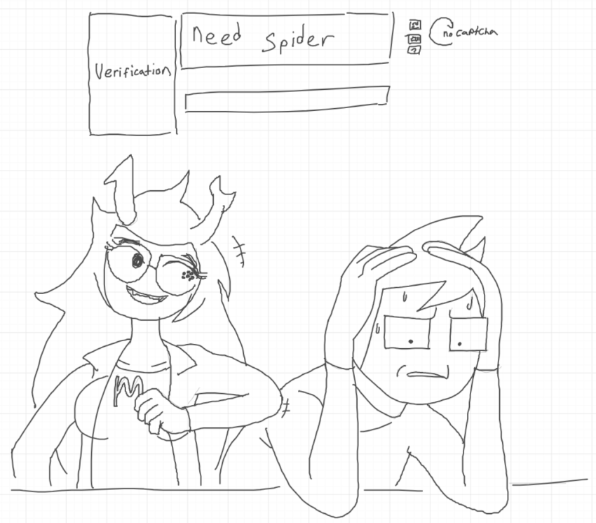 2026 anonymous_artist captcha fullres grayscale john_egbert lineart monochrome nsfw_source starter_outfit sweat text vriska_serket