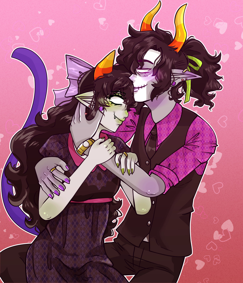 2023 arm_around_shoulder body_modification dancestors dream_ghost fashion fullres grim-kitkat heart holding_hands kurloz_makara meulin_leijon redrom rydas_and_ninjettes shipping valentinestuck