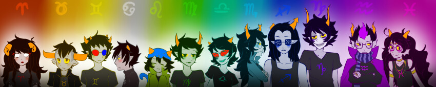 2011 alternians aradia_megido arms_crossed blush cat_hat dead_aradia equius_zahhak eridan_ampora feferi_peixes fullres gamzee_makara headshot kanaya_maryam karkat_vantas life-writer nepeta_leijon profile sollux_captor starter_outfit tavros_nitram terezi_pyrope vriska_serket zodiac_symbol
