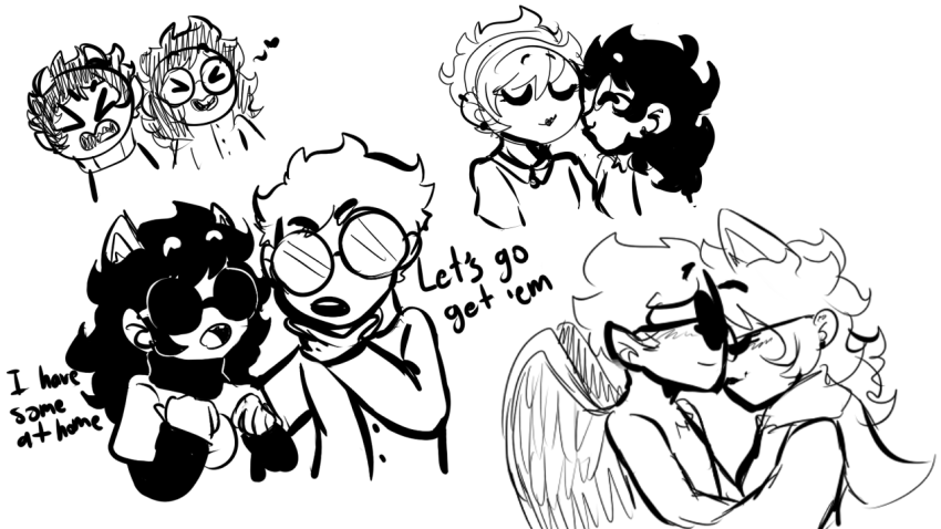 blush cawoof clothingswap dave_strider davesprite dogtier glassesswap godtier guns_and_roses heart jade_harley karkat_vantas kats_and_dogs kiss near_kiss p4rty-po1son redrom shipping space_aspect spacetime sprite witch