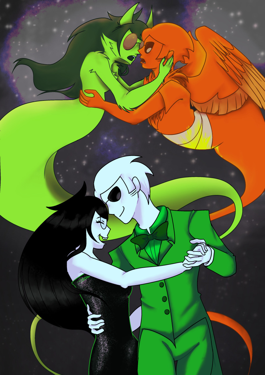 2025 3_in_the_morning_dress blush cawoof dave_strider davesprite felt_duds fullres holding_hands jade_harley jadesprite near_kiss nimo-flakes redrom shipping spacetime sprite stars