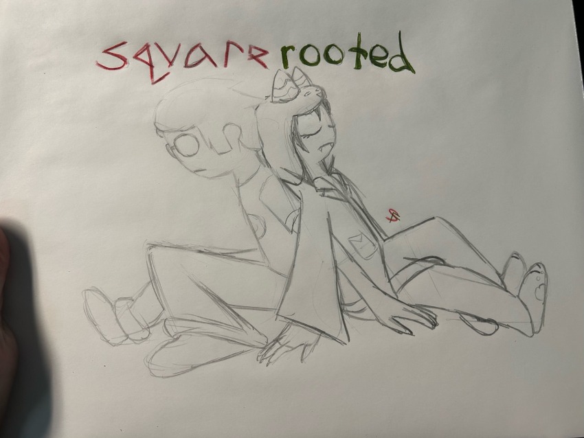 2025 back_to_back cat_hat dave_strider fullres grayscale lineart nepeta_leijon pencil scoundrellyfeline sitting sketch starter_outfit text wip