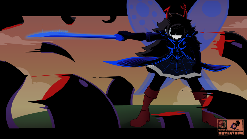 2025 ancestral_awakening ancestral_awakening_sword bk black_king blood fullres jaggy_lines rex_duodecim_angelus silhouette strife vhorgeus vriska_serket wings_only