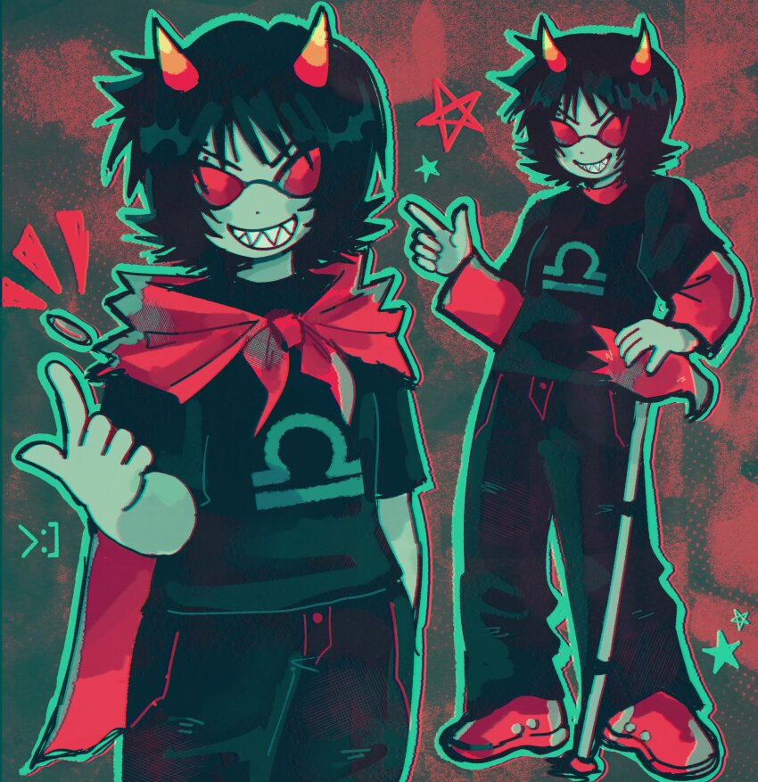 2025 ceriisu dragon_cane dragon_cape fullres solo starter_outfit terezi_pyrope troll_caegar_coin