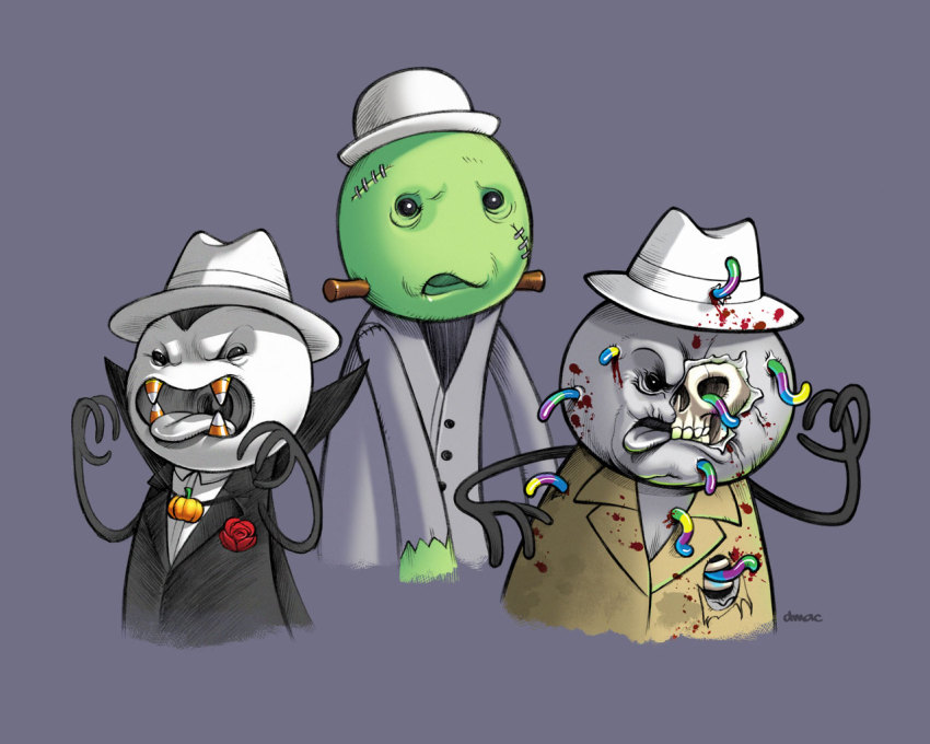 ace_dick candy_corn_vampire d-mac gummy_worm_zombie pickle_inspector problem_sleuth problem_sleuth_(adventure) team_sleuth tootsie_roll_frankenstein wallpaper