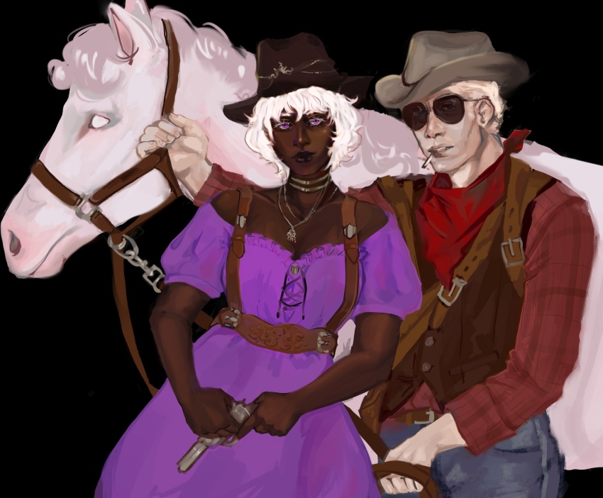 2024 animals cowboy_hat dave_strider dersecest fashion fullres gun hat horses incest ravedose redrom rose_lalonde shipping smoking weapon western
