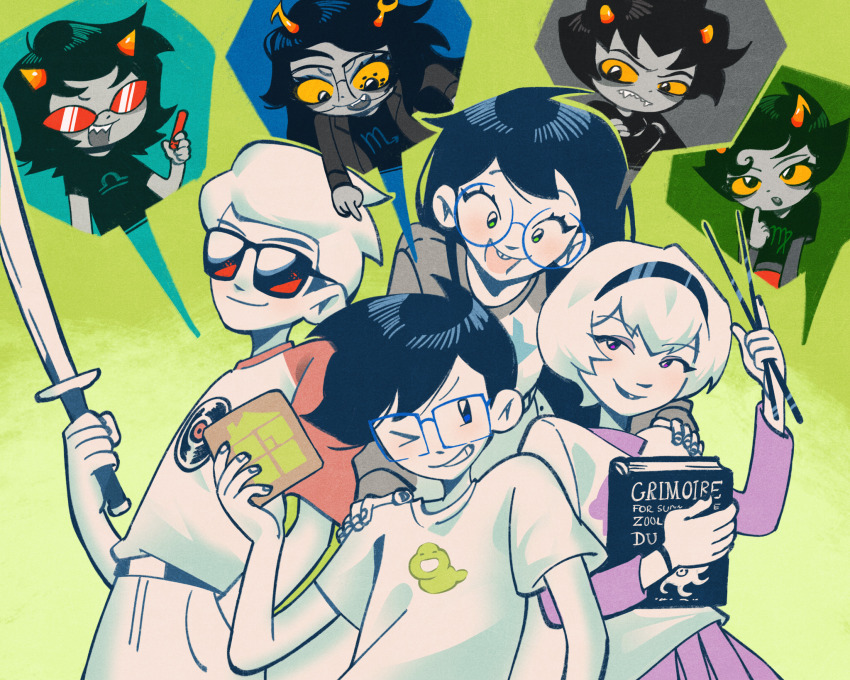 2025 arms_crossed beta_kids book chalk corpsekeys dave_strider fullres grimoire jade_harley john_egbert kanaya_maryam karkat_vantas knitting_needles rose_lalonde sburb_logo starter_outfit sword terezi_pyrope vriska_serket wonk word_balloon
