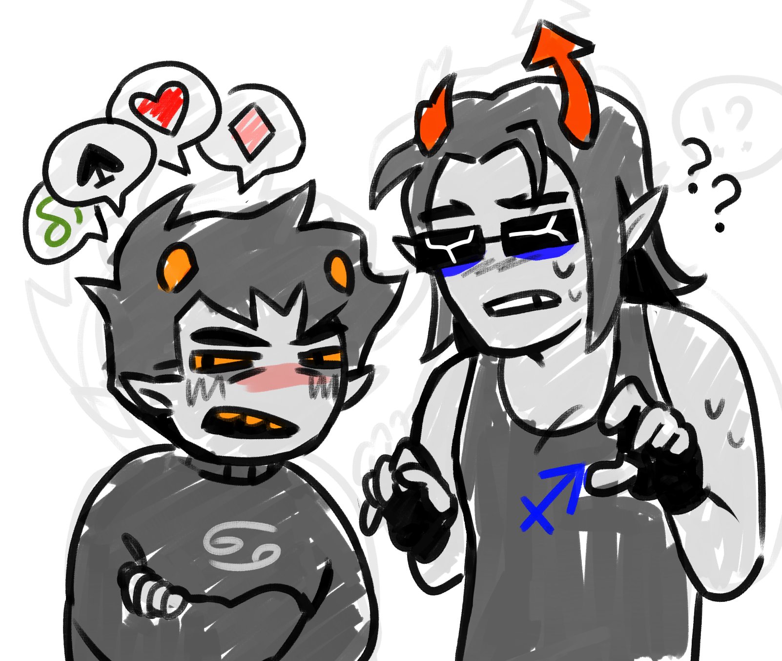 MSPA Booru - 2024 ? arms crossed blush diamond equius zahhak fullres ...