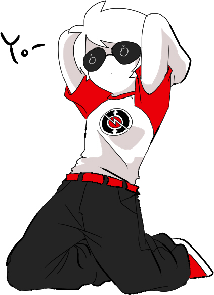 dave_strider herb ishades kneeling solo starter_outfit.