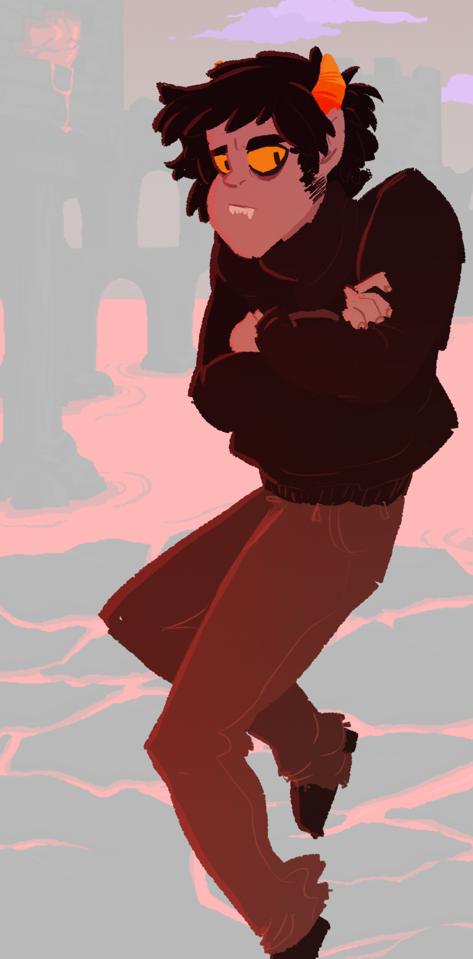 MSPA Booru arms crossed karkat vantas land of pulse and haze lichart